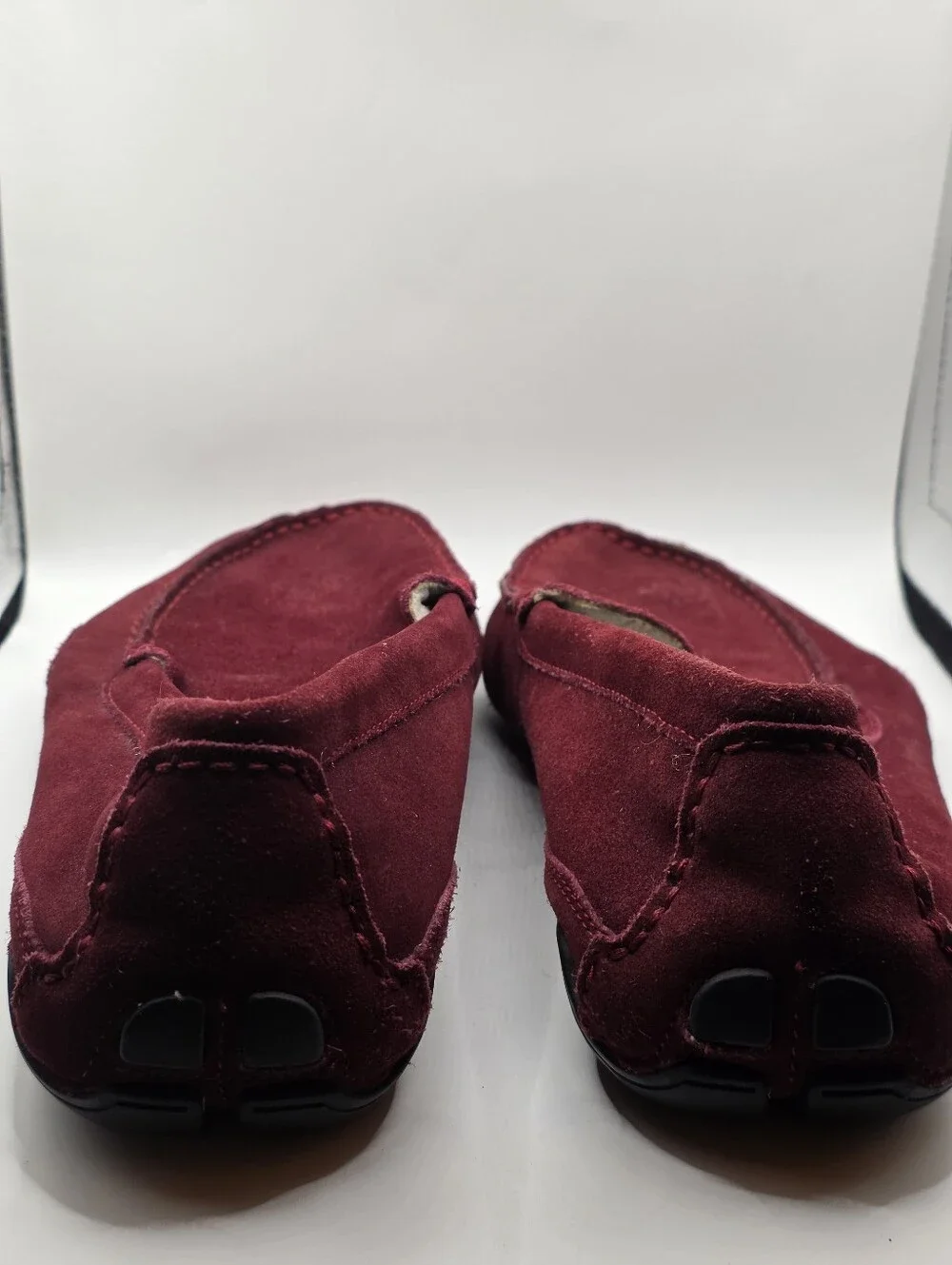 Kenneth Cole Reaction Womens 10M Suede Driving Moccasins Loafers Burgundy Red